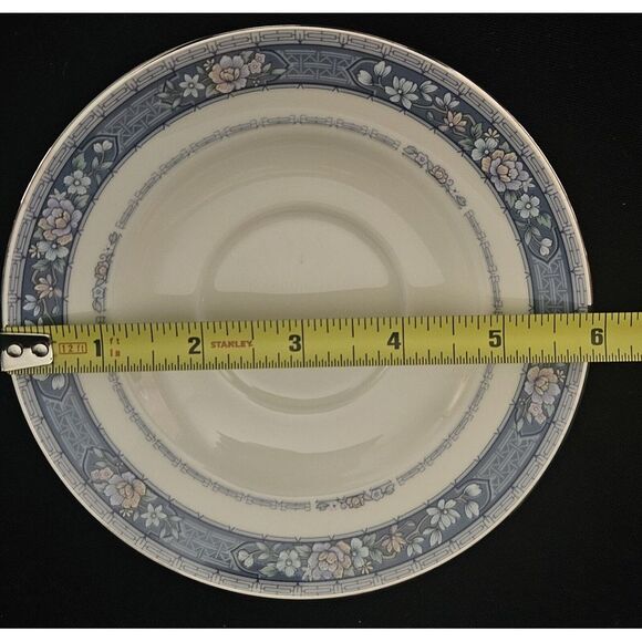 Noritake RANDOLPH Saucer Bone China 9721‎ Blue Floral Vintage Japan Thanksgiving - Picture 2 of 3